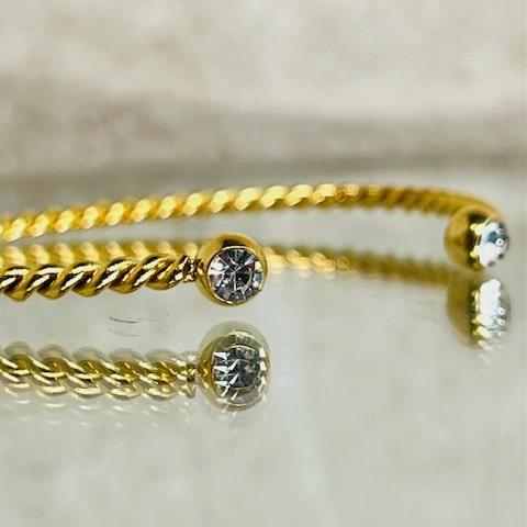 Twisted Gold Cuff Bracelet