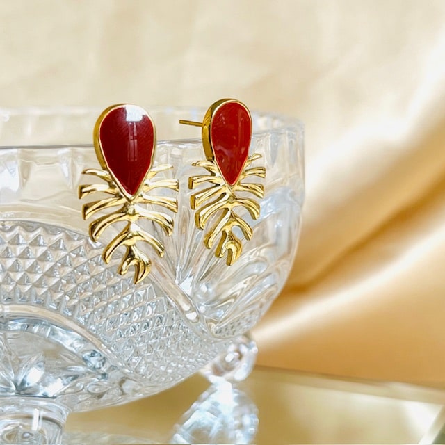 Delilah Red Earrings