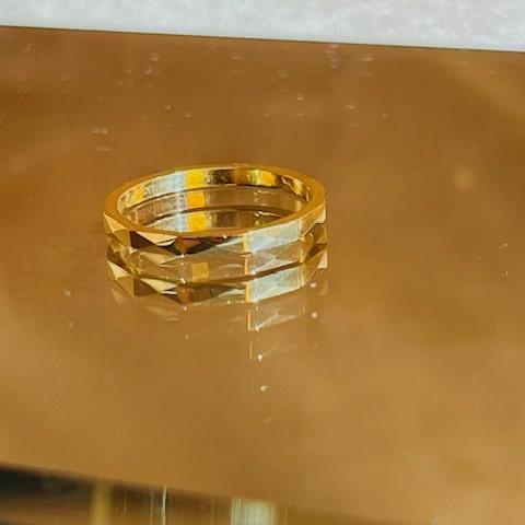 Amaani Gold Textured Band Ring