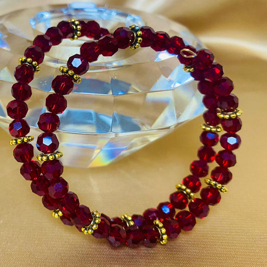 Maroon Spiral Bracelet