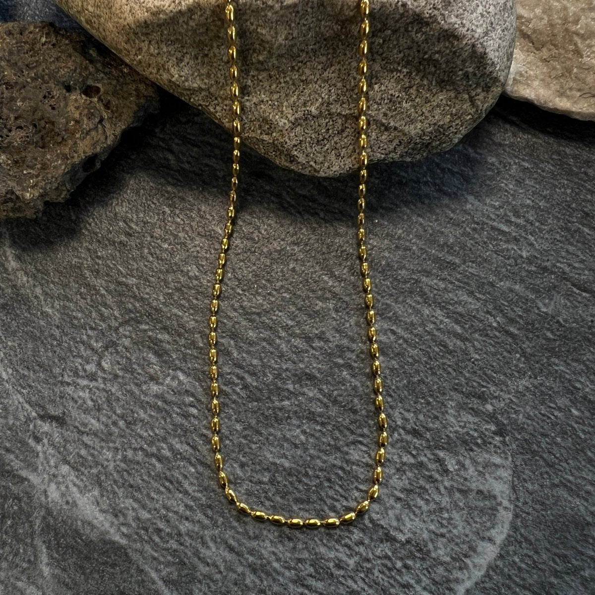 Serenity Gold Bead Chain Necklace