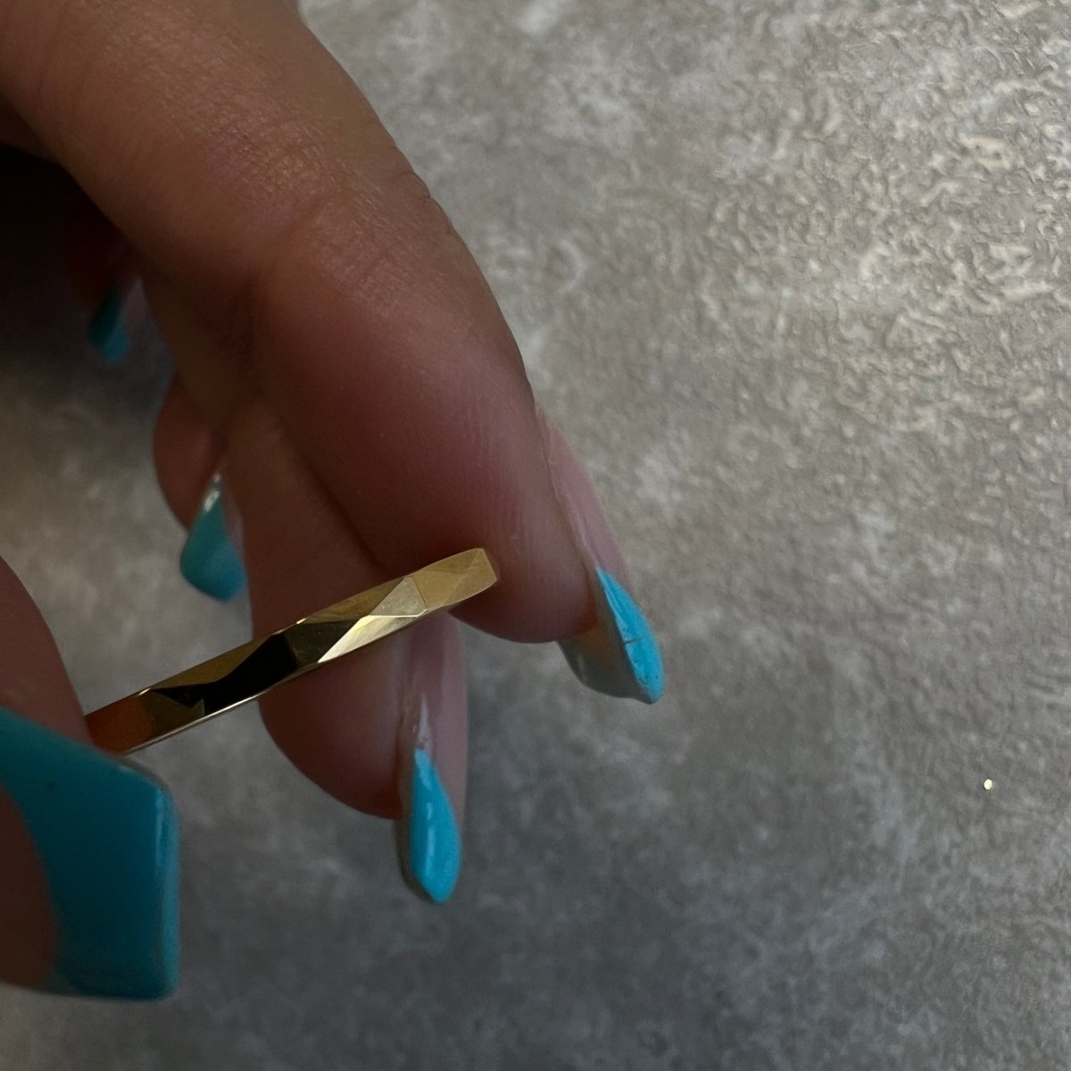 Amaani Gold Textured Band Ring