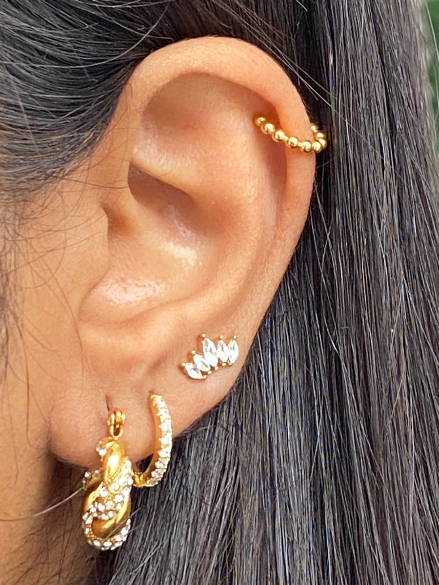 Gold Bead Ear Cuff