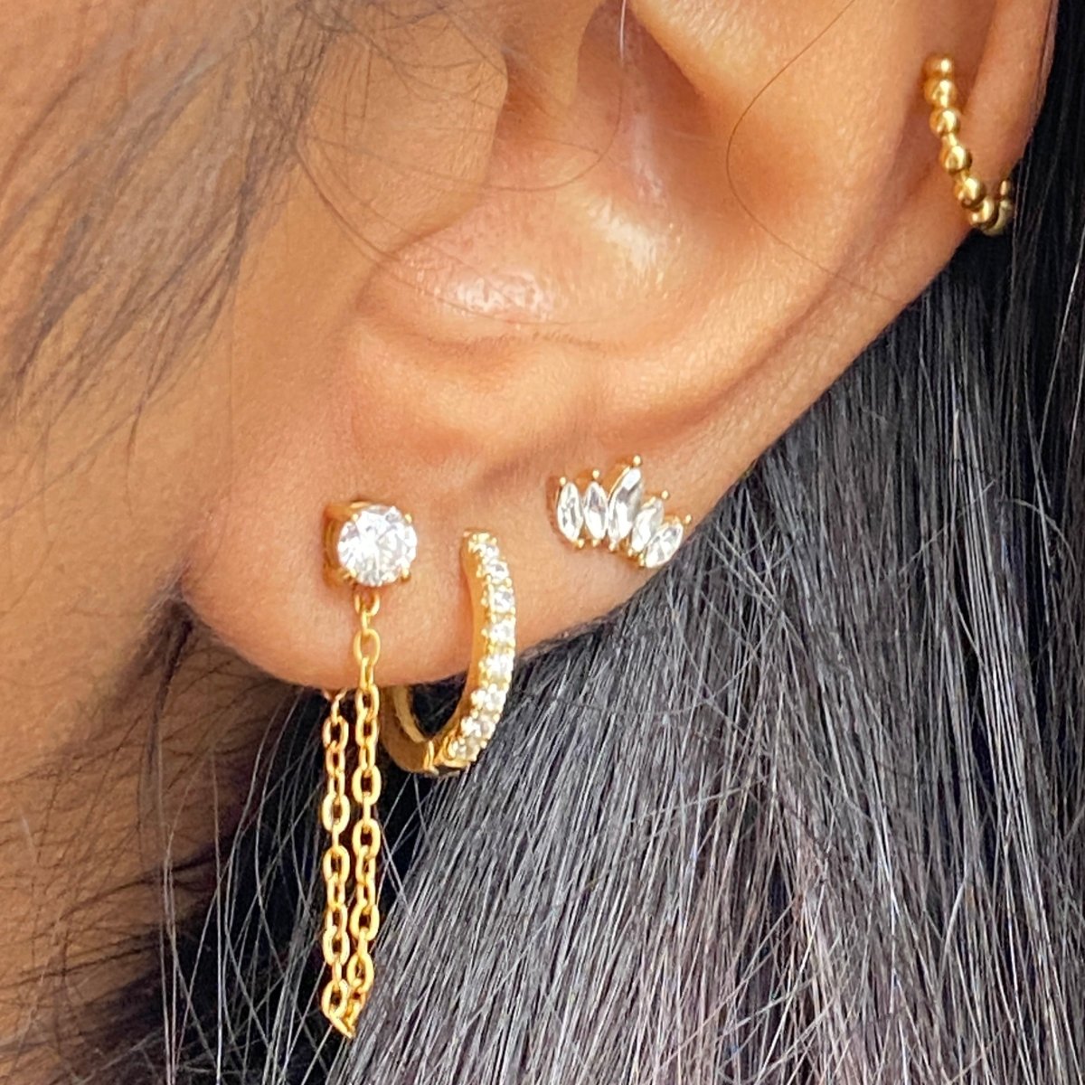 Nisha Chain Studs